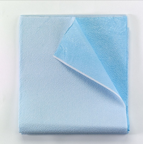 TIDI EQUIPMENT DRAPE SHEET - Drape/ Stretcher Sheet, Tissue/ Poly, 40" x 72", Blue, Latex Free (LF), Made in USA, 50/cs