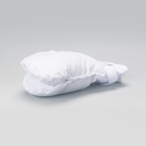 TIDI POSEY MITTS - Posey Hand Control Mitt, Peek-A-Boo, One Size Fits Most, Hook and Leep Closure, w/o Straps, No Finger Seperators, Double Padded, Nylon, White (Continental US + HI Only)