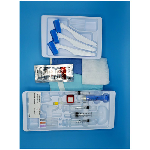BUSSE PAIN MANAGEMENT TRAYS Single-Dose Epidural Tray with 20G x 3½" Tuohy Epidural Needle & 10mL Busse LOR syringe with L/L Tip,10/cs (Rx) (US Only)