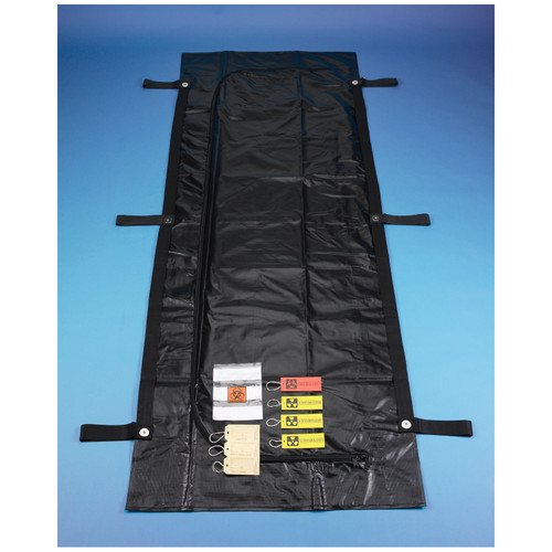 BUSSE POST MORTEM BAGS & KITS Disaster Bag, Black, with 6 Handles, 34" x 96", 5/cs