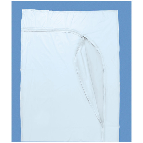 BUSSE POST MORTEM BAGS & KITS Post Mortem Bag, White, Curved Zipper, 3 White Tags, 10/cs