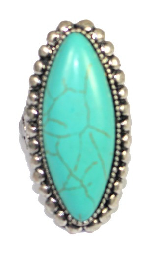 Peta Stretch Band Turquoise Ring (SS4029)