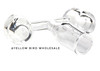 Male 14&18mm-4mm Thick Quartz Double Banger.