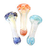 4" Crystal Clear Fumed Swirl Hand Pipe 12PCS -$3.25