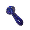 4” Heavy Cobalt Blue Geometric Bubble Hand Pipe