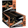 ZIG-ZAG - ULTRA THIN 1 1/4 CONES - 24 TUBES - 6 CONES PER TUBE | DISPLAY BOX