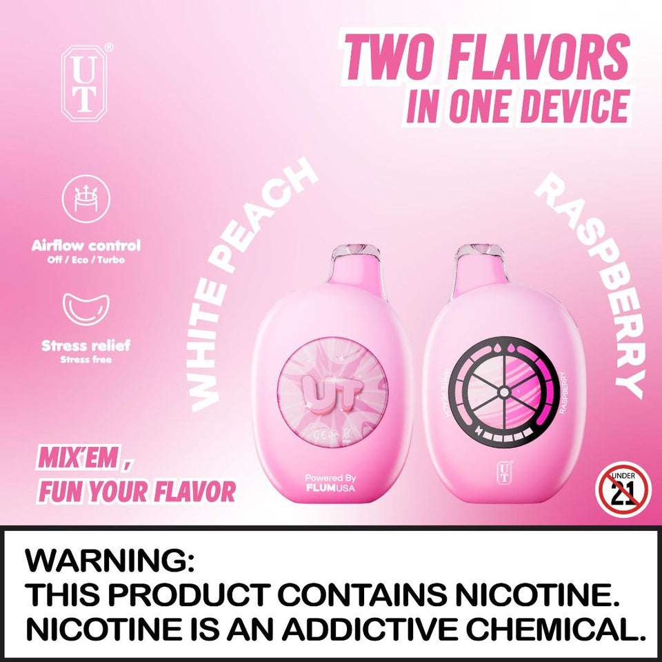 FLUM - UTBAR DUAL FLAVORS 50K PUFF DISPOSABLE - 5PC FLUM - UTBAR DUAL FLAVORS 50K PUFF DISPOSABLE - 5PC