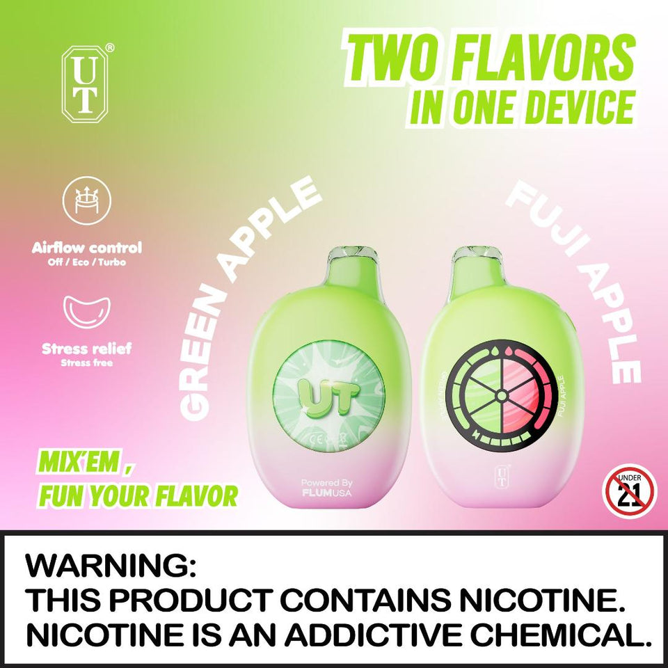 FLUM - UTBAR DUAL FLAVORS 50K PUFF DISPOSABLE - 5PC FLUM - UTBAR DUAL FLAVORS 50K PUFF DISPOSABLE - 5PC