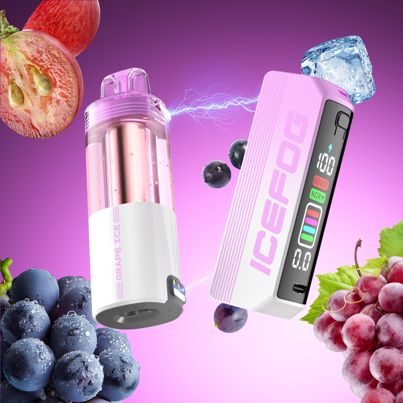 ICEFOG - 40K KIT DISPOSABLE - 5 PC - COMPATIBLE WITH FOGER SWITCH PRO ICEFOG - 40K KIT DISPOSABLE - 5 PC - COMPATIBLE WITH FOGER SWITCH PRO