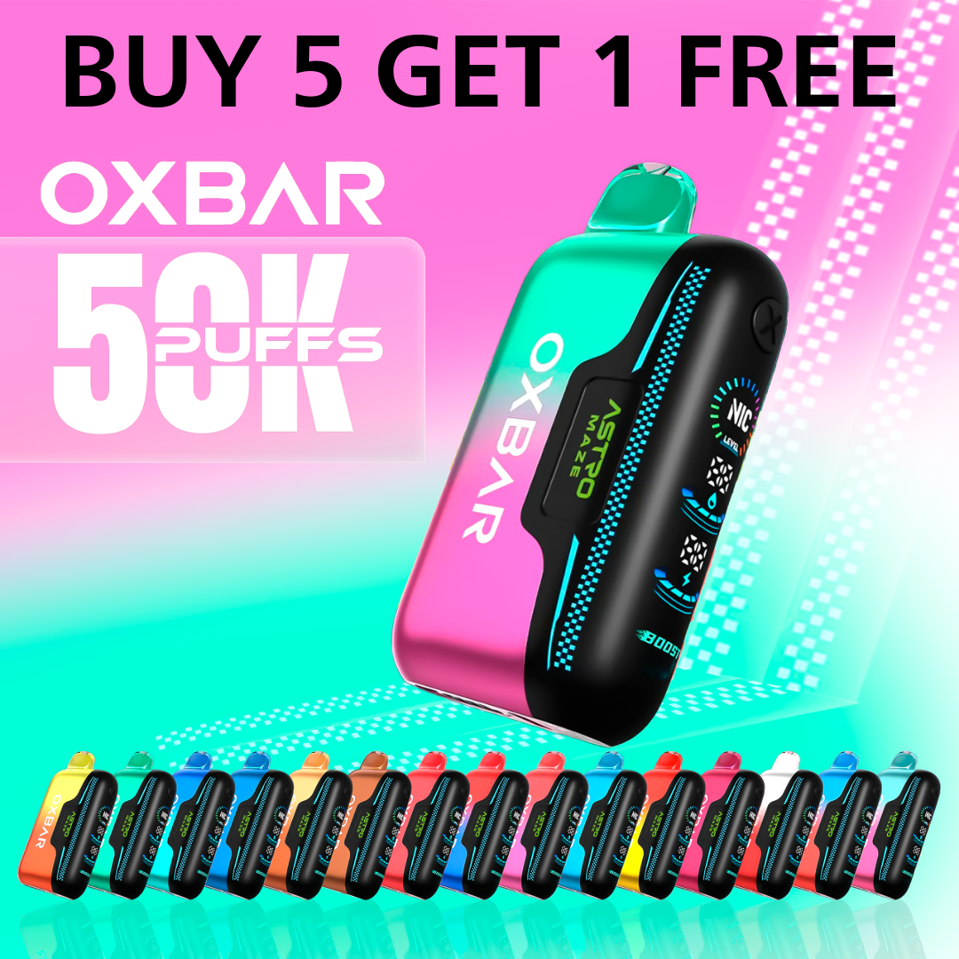 OXBAR ASTRO MAZE - 50K DISPOSABLE 5PC DISPLAY - BUY 5 GET 1 FREE