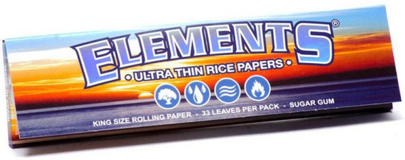 Elements - King Size -  Slow Burn -Ultra Thin Rice Rolling Paper