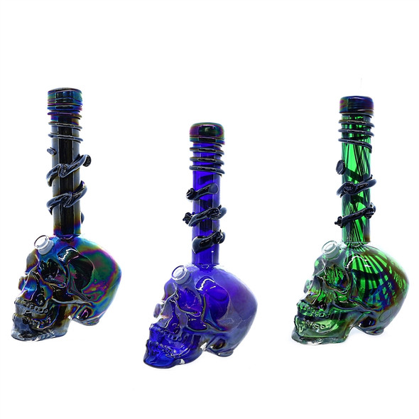 14'' Skull Soft-Glass Water Pipe