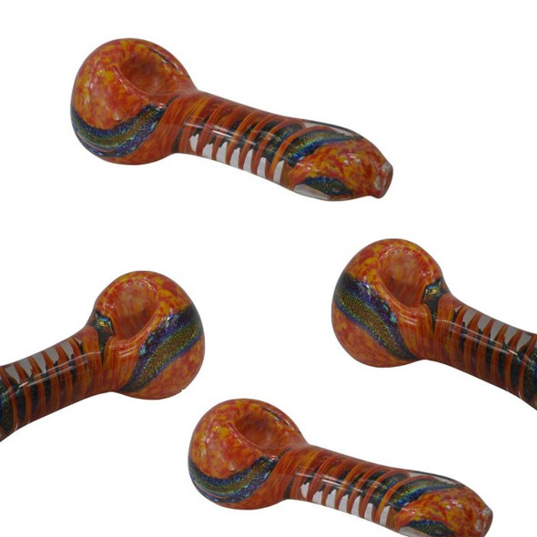 4.5"  Dichroic Swirl Glass Pipe