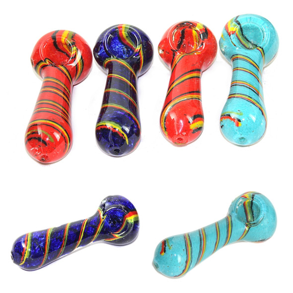 5" Rasta Swirl Hand Pipe- 2 PCS. $7.50 Ea.