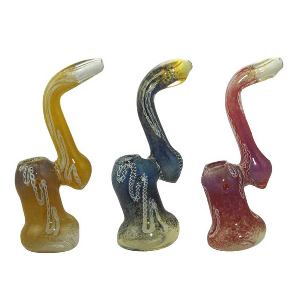 7 - Two Tone Colored Bubbler Flat Mouthpiece -