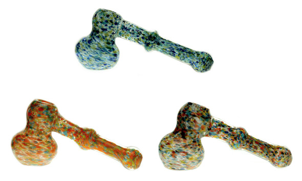6" Passion Frit Work Hammer Bubbler- Round Mouthpiece