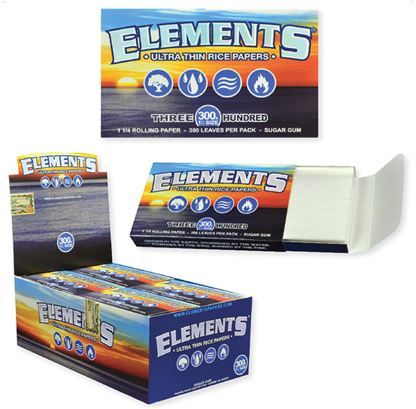 Elements 300 -Ultra Thin Rice Rolling Paper - 1 1/4