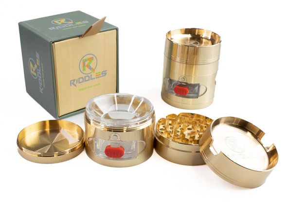 Riddles 63 mm OG Razor Sharp Blades 4-Piece Herb Grinder-HX138