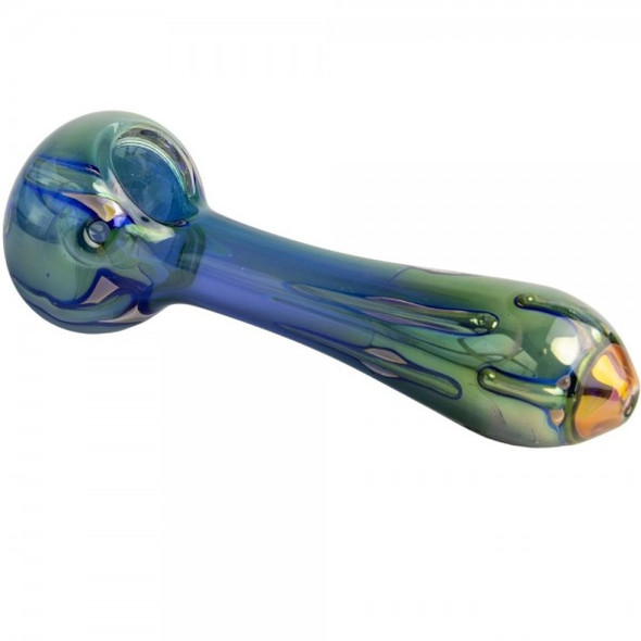 6" FUMED BLUE DREAM-HAND PIPE