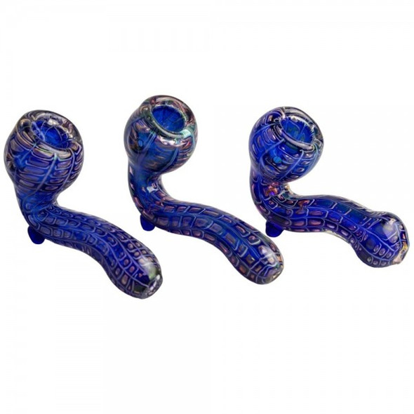 4" FUMED SPIDER WEB SHERLOCK PIPE