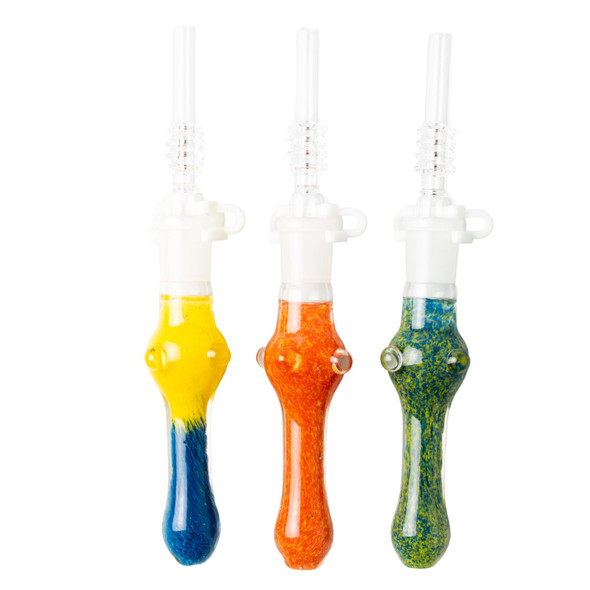 4 GLASS HONEY STRAW TIP & CLIP (10MM)