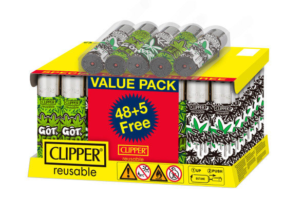 Clipper Classic Large | Printed - 48 + 5 Free. Value Pack