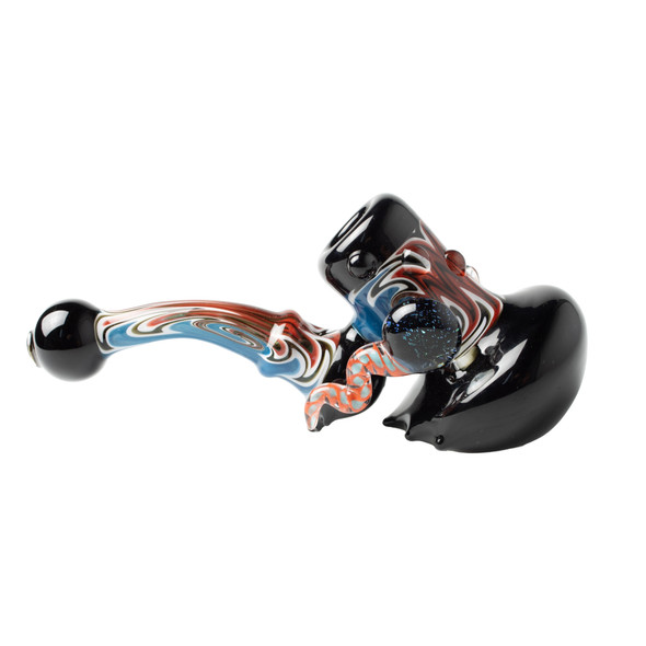 6" INTENSE WIG WAG BUBBLER WITH/ DICRO MARBLE HORN