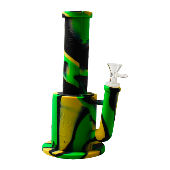 10" 2 PIECE SILICONE BONG W/ SPLASH GUARD