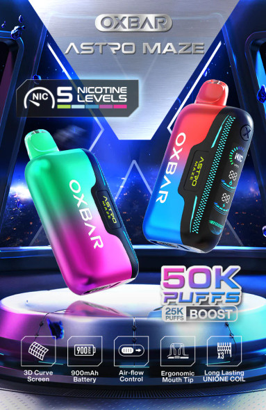 OXBAR ASTRO MAZE - 50K DISPOSABLE 5PC DISPLAY
