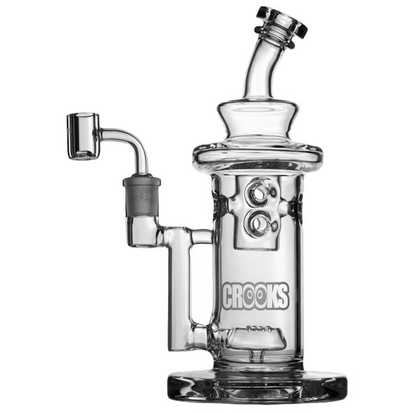 9" CROOKS BENT NECK DOUBLE PERC STRAIGHT TUBE RIG
