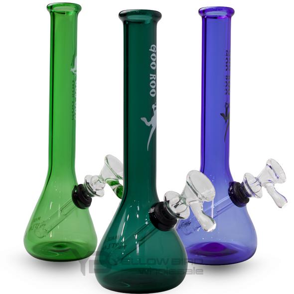 GOO ROO DESIGNS - 8" MICRO BEAKER BONG /W FUNNEL SLIDE