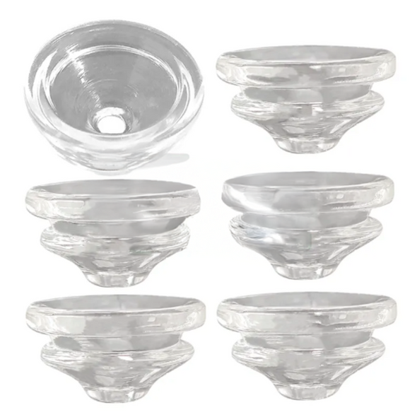 CONE SHAPED GLASS SCREEN REPLACEMENT FOR SILICONE PIPES