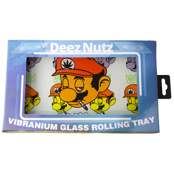 DEEZ NUTZ - VIBRANIUM GLASS ROLLING TRAY 10x6IN - ASSORTED DESIGNS