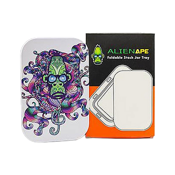 ALIEN APE - FOLDABLE STASH JAR TRAY - SPRING SILICONE STORAGE
