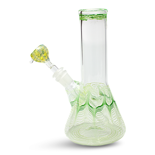 9" USA ASSORTED WRAP & RAKE BEAKER - GLASS ON GLASS