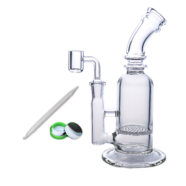 8" Bent Neck Natural Perc HoneyComb Disk- Complete Set.