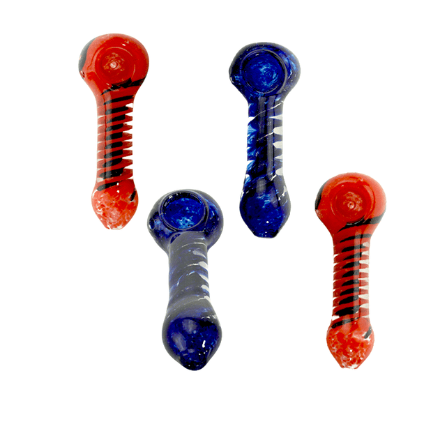 4.5" Twist Condenser Dichroic  Line Work  Pattern Hand Pipe.