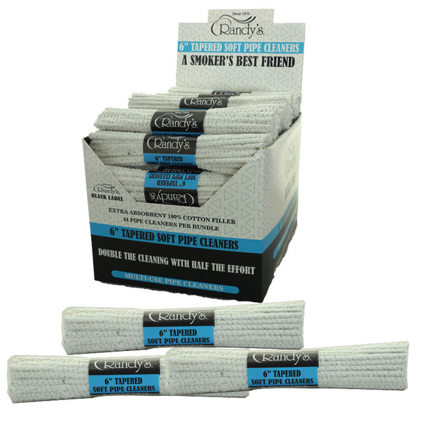 Randy's 6" Tapered Soft Pipe Cleaners. 44 Per Bundle - 48ct Display.