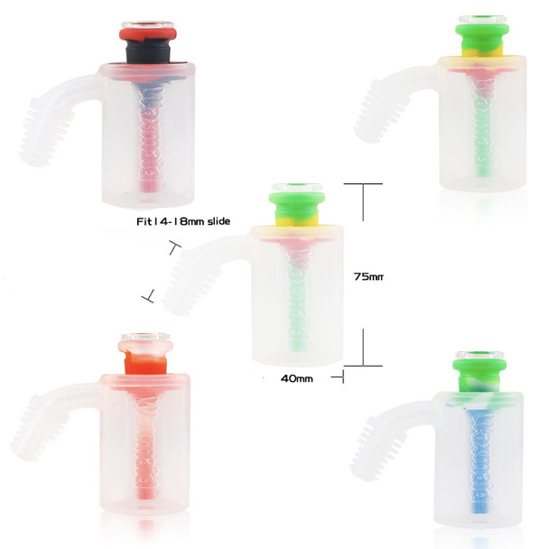 Waxmaid Universal 14mm & 18mm Joint, Ash Catcher-Silicone & Glass