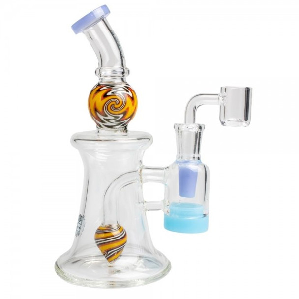 7.5"-5ml Reclaim Wig Wag Rig With Spiral Color Perc.
