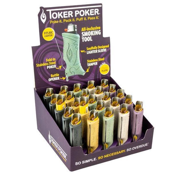 Toker Poker - BIC Hemp Plastic + Bottle Opener - Colors [Display Box]