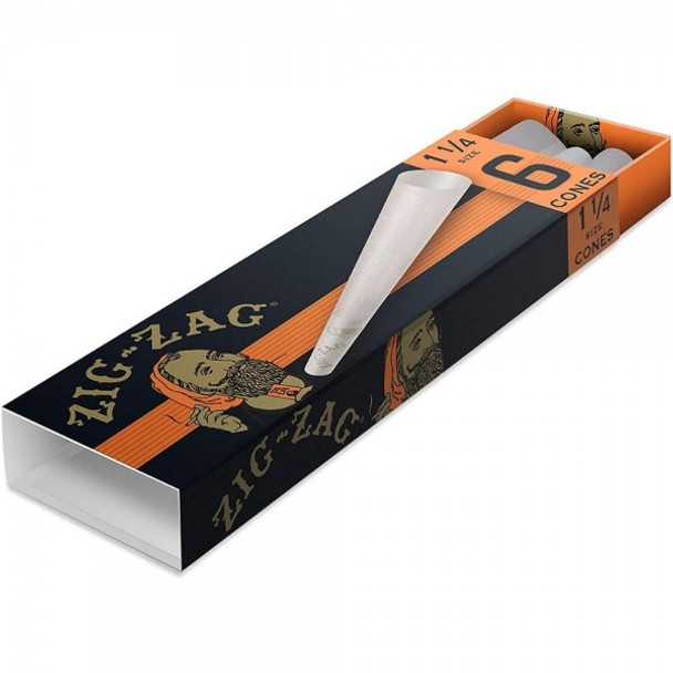 ZIG-ZAG - ULTRA THIN 1 1/4 CONES - 24 TUBES - 6 CONES PER TUBE | DISPLAY BOX