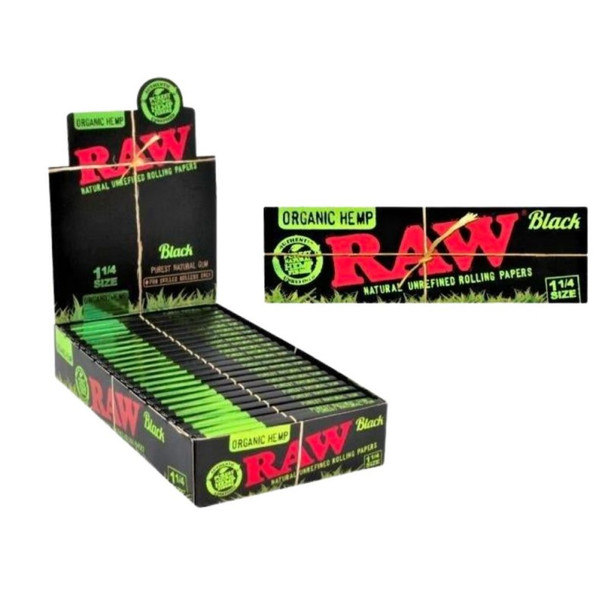 RAW Black Organic Hemp 1 1/4