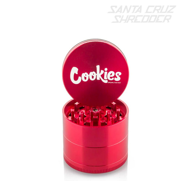 SANTA CRUZ SHREDDER - Medium 4 Piece Black Cookies Shredder | RED