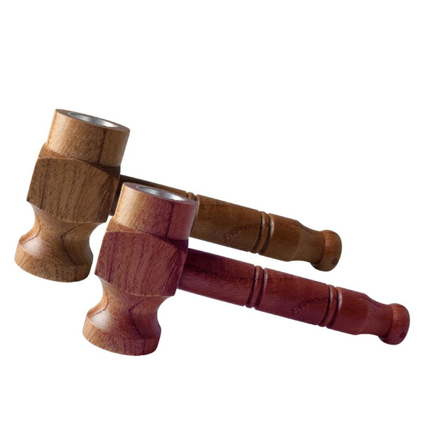 Wooden Hammer Pipe - 1pcs