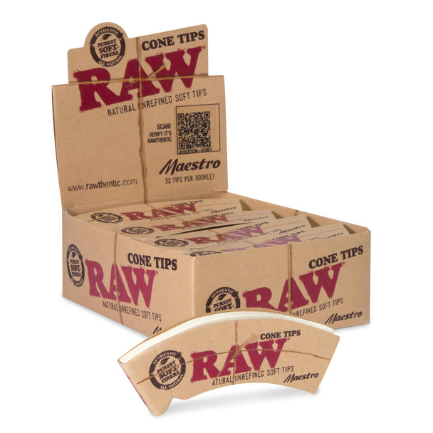 RAW Maestro Cone Tips Box | 24 Booklets - 32 Tips Per Booklet