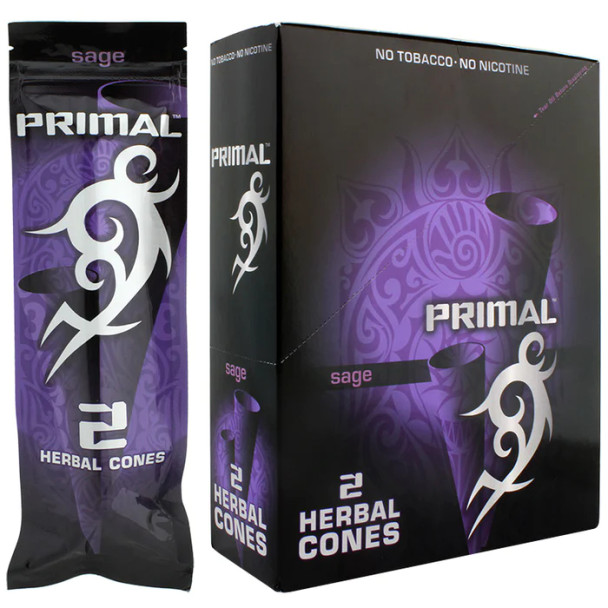 PRIMAL HEMP CONES- SAGE- 15CT / 2 EACH