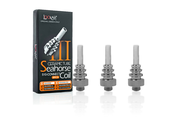 LOOKAH - SEAHORSE CERAMIC TUBE COIL III - 3 PC - 1 BOX