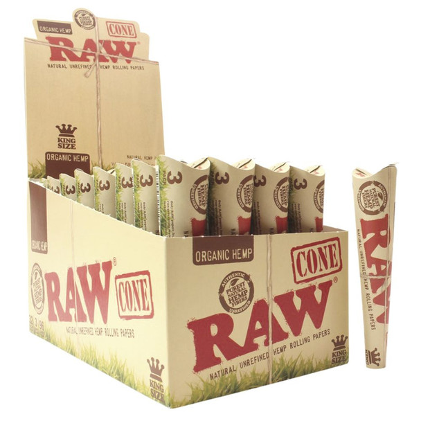 Raw Organic Hemp - Paper Cones - 3-Ct - King Size