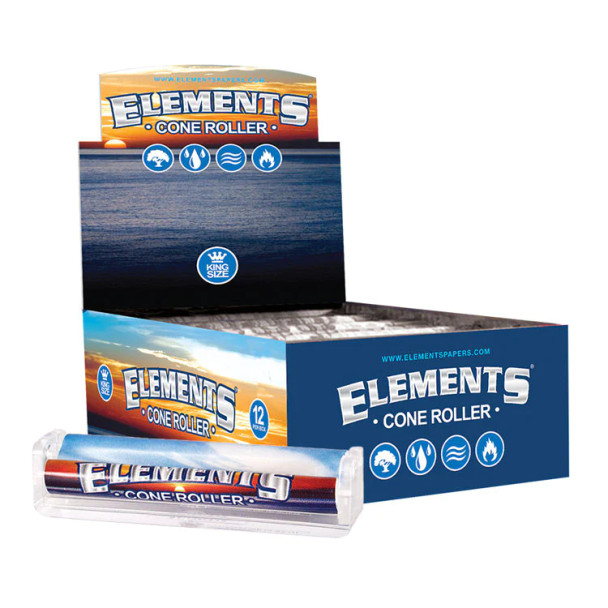 ELEMENTS CONE ROLLER  - KING SIZE 12 CT DISPLAY BOX